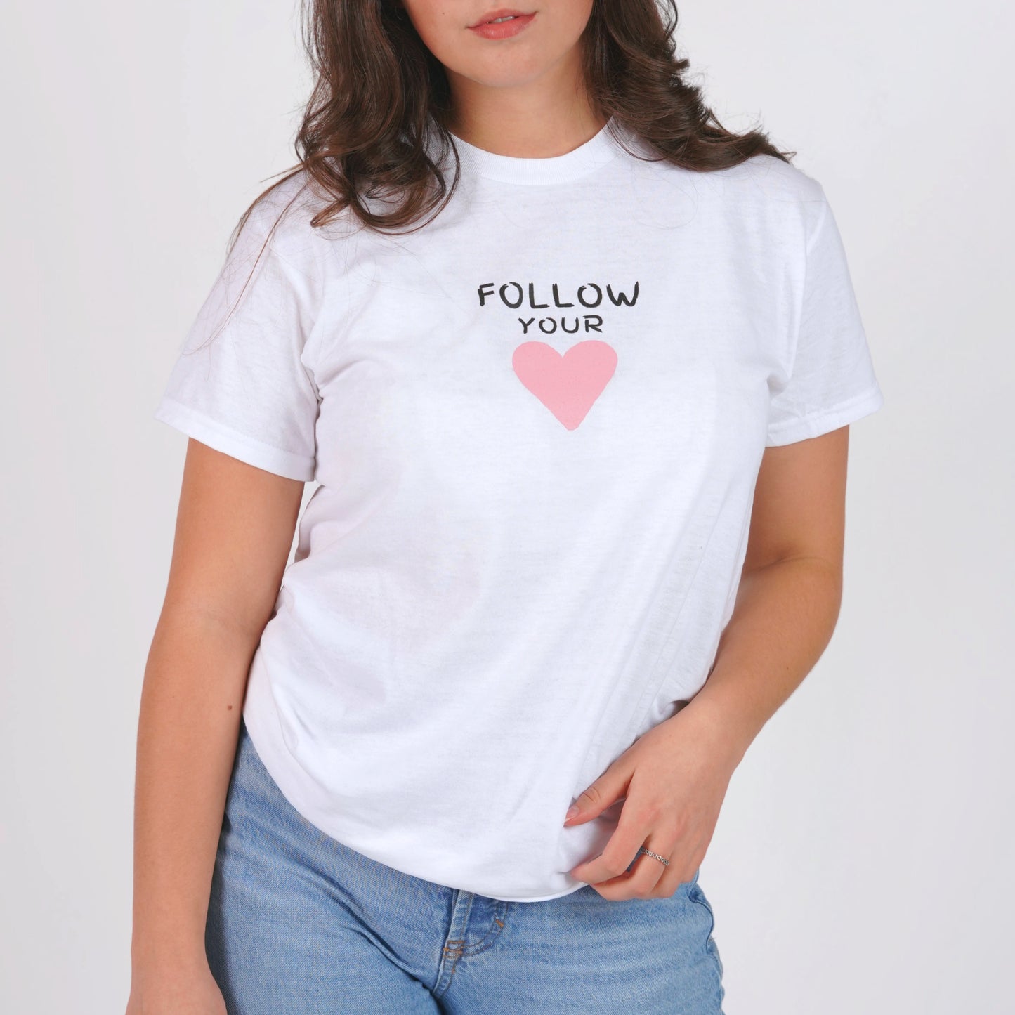 T-Shirt Blanc - Follow Your Heart