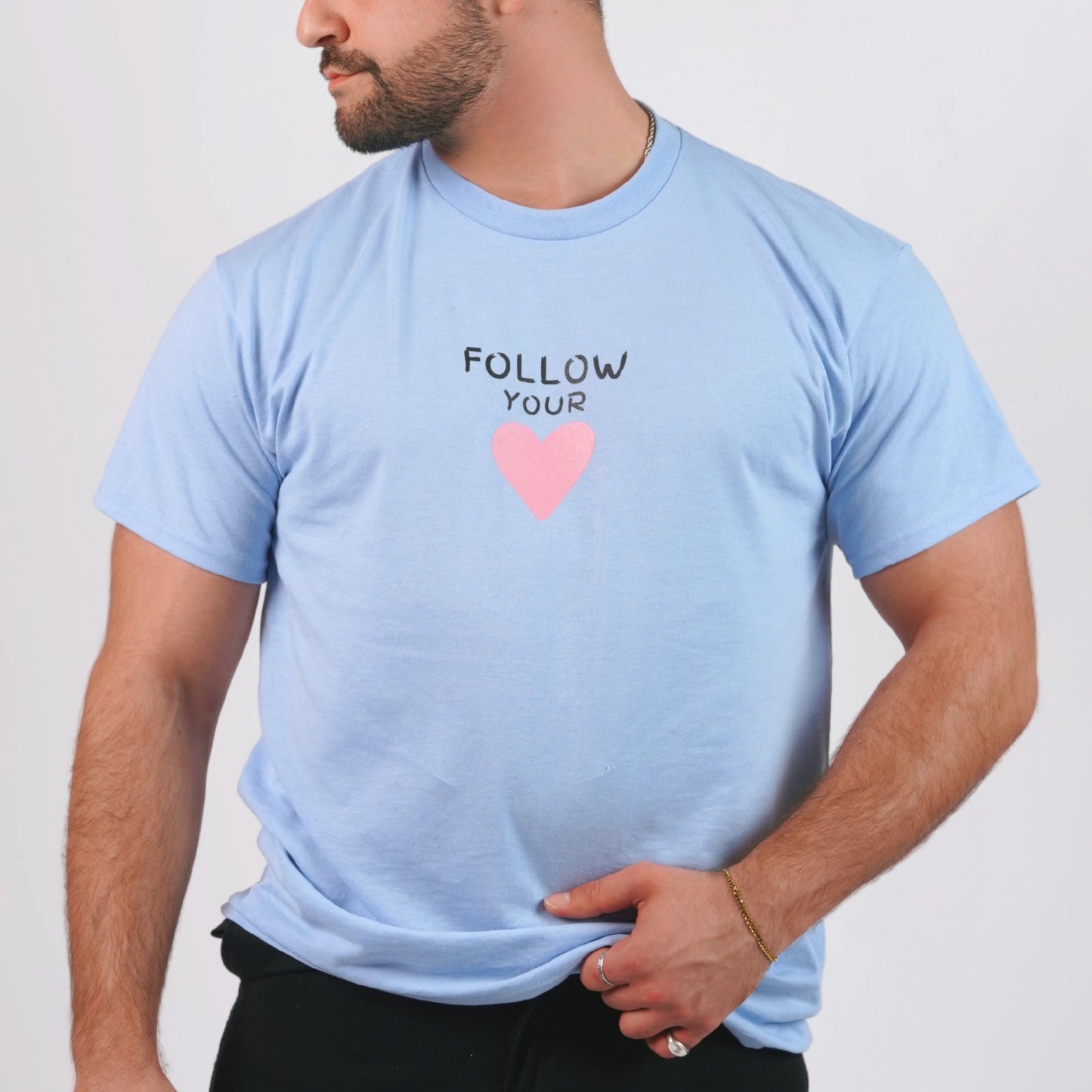 T-Shirt Bleu - Unisexe - Follow Your Heart